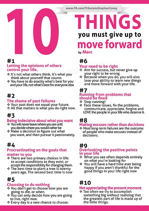10 Things to give up
